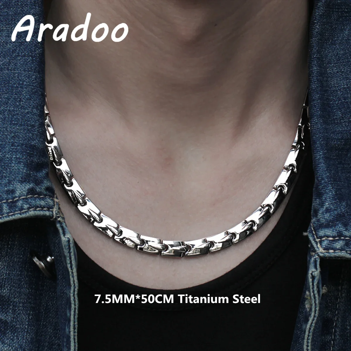 Ansi Chain - Kalung baja Titanium Anion Anti radiasi,