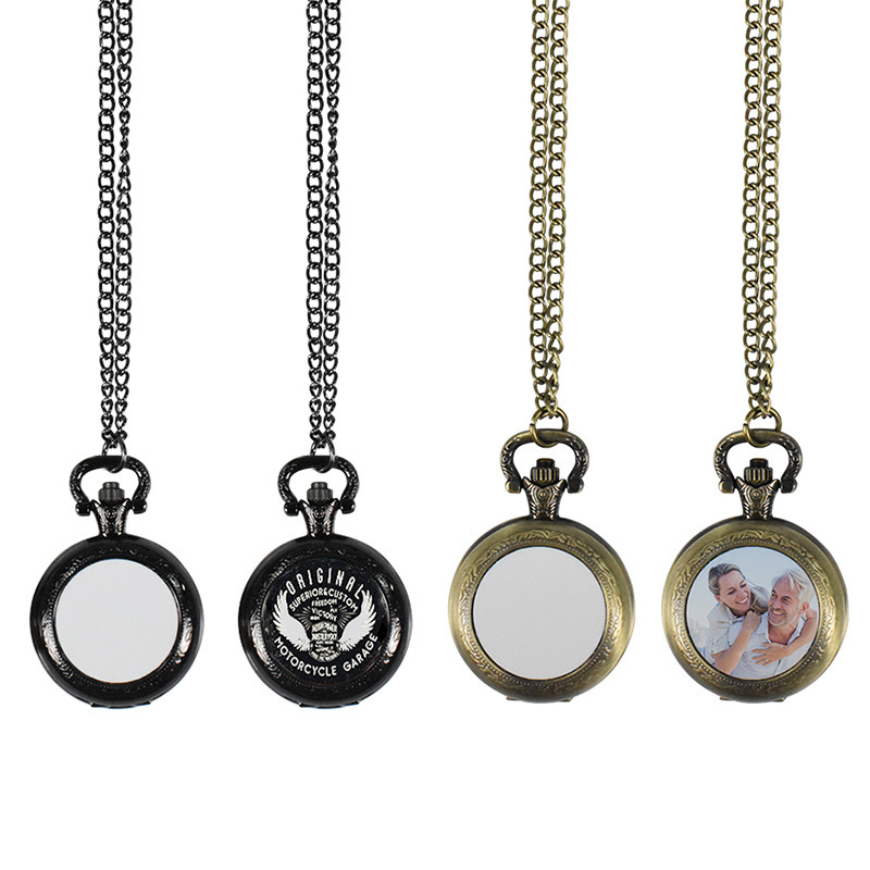 Steel Chain - Kalung Liontin Jam Saku Logam Vintage