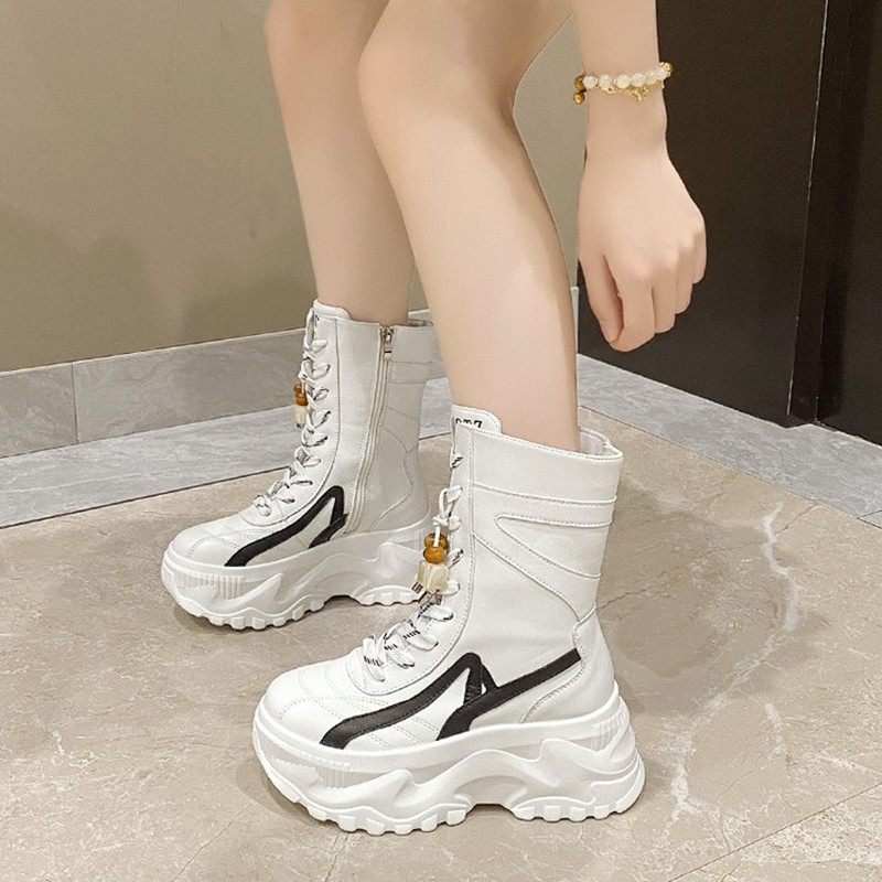 Sepatu Boots Wanita Baru 8CM M - Motorcycle Chain ulasan dan harga